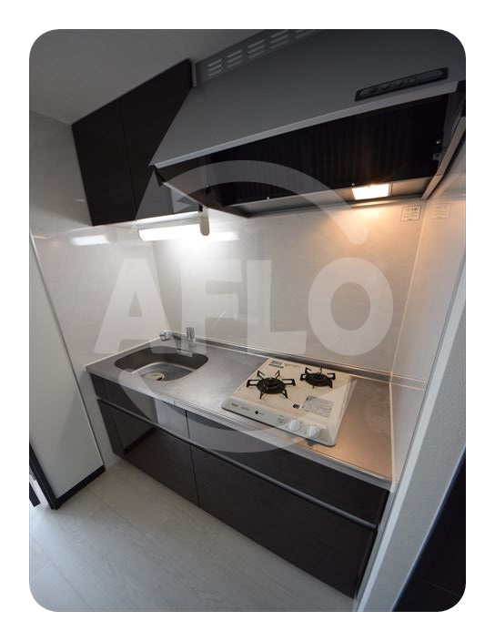 グランパシフィック田島Luxeのキッチン|グランパシフィック田島　2口ガスシステムキッチン