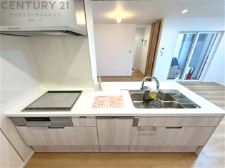 シンプルなデザインと使いやすさを兼ね備えた対面式システムキッチンは、効率的な作業スペースを提供し、家族やゲストとのコミュニケーションを促進します。