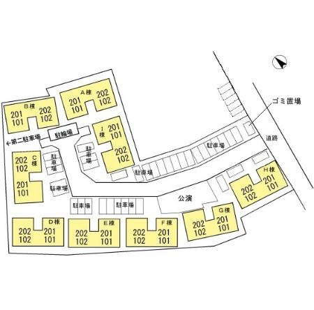ディアス池田B棟の区画図