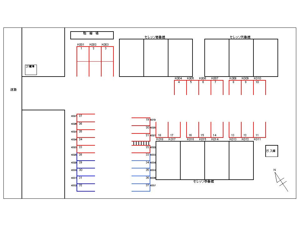 セレッソ壱番館の駐車場|駐車場