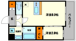 【間取り】 | ラシーヌ瓦屋町 | ラシーヌ瓦屋町　間取り