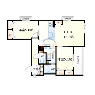 【間取り】 | フェリス阪南町　阪南小学校区 | フェリス阪南町　間取り