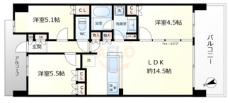 【間取り】 | パークホームズLaLa門真　速見小学校区 | パークホームズLaLa門真　間取り