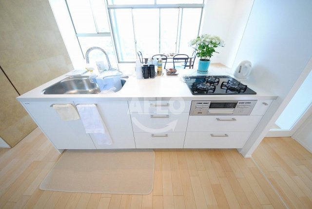 ヴァルトハウスのキッチン|ヴァルトハウス　3口ガスシステムキッチン（グリル付）