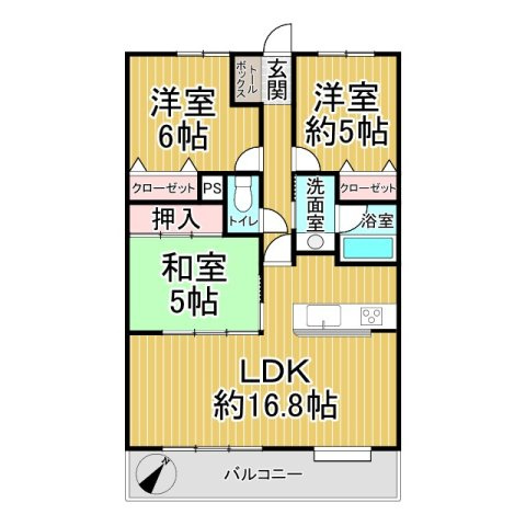 サーパス泉佐野の間取り