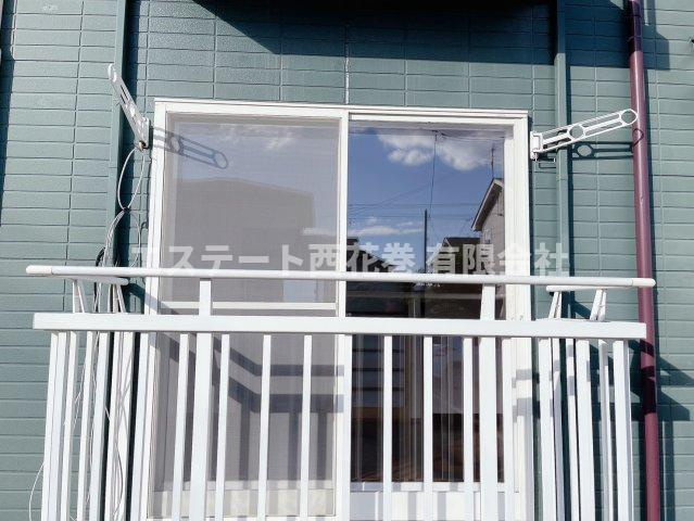 花巻市星が丘１丁目のアパートのバルコニー