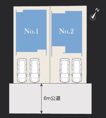 藤沢市辻堂東海岸3丁目　新築戸建　1号棟の区画図|1号棟◇