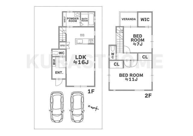 乙訓郡大山崎町円明寺鳥居前　中古戸建の間取り