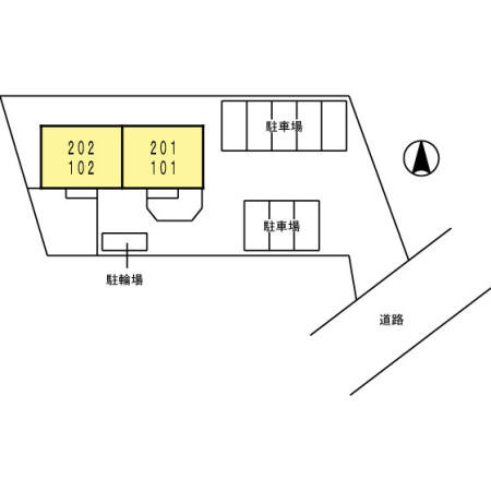イルマーレⅡの駐車場