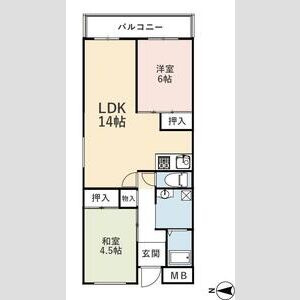 サンヒルズ芦屋2の間取り
