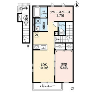 ルーエ東野の間取り
