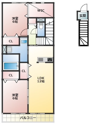 コンフォール片坪の間取り