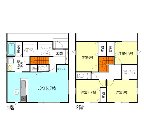 【間取り】 | ケーボックス前橋市南町1期ー① | 各所に収納充実の4LDK間取り！
水回りを最短距離で結んだラクラク家事！