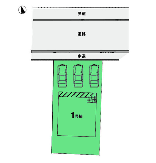 【区画図】 | ケーボックス前橋市南町1期ー① | 駐車スペース並列3台可！