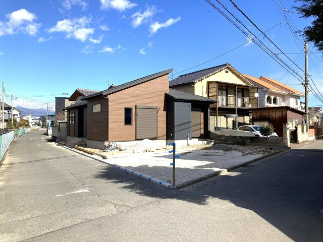 【外観】 | ブルーミングガーデン前橋市下新田町ー① | （建築中現地）足場がいよいよ外れました！