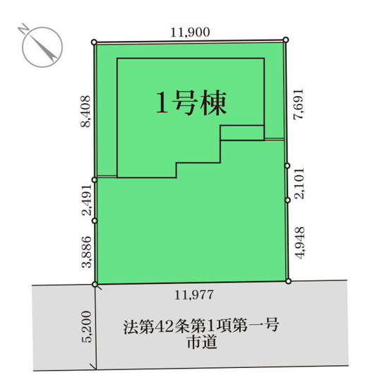 【区画図】 | リーブルガーデン.S高崎市町屋町ー① | 明るい南西向き接道！カースペースは並列3台駐車可能！