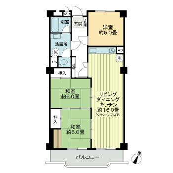 ボーン平尾　平尾小学校区の間取り