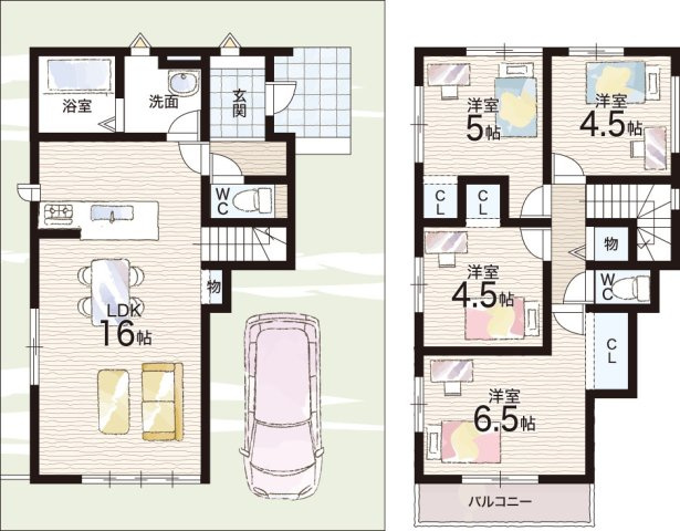 枚方市長尾元町　第2期　新築一戸建ての間取り