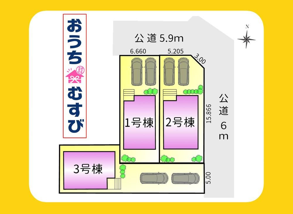 守山区吉根第2（全3棟）の区画図