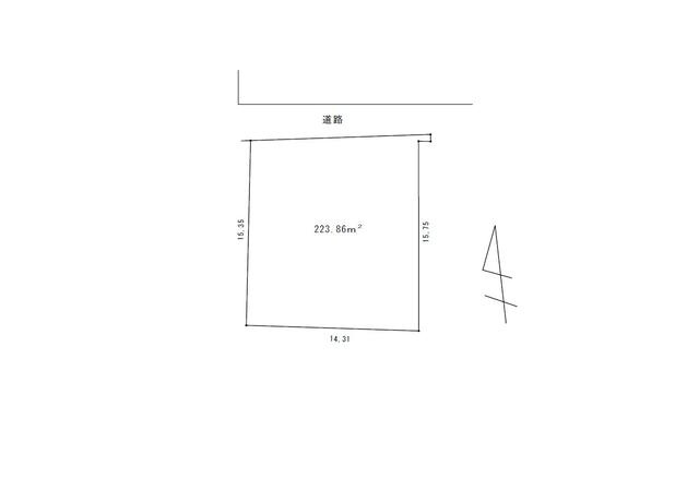 宇都宮市鶴田町　223.86㎡　売地の土地図