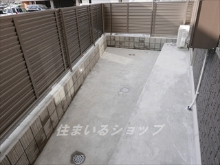 広島市安佐北区可部７丁目のアパートの庭