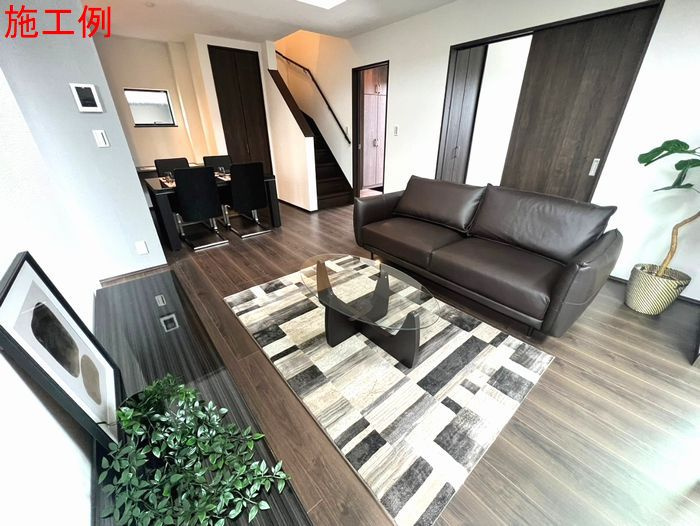 秦野市渋沢　新築戸建ての居間・リビング|使いやすい居間です