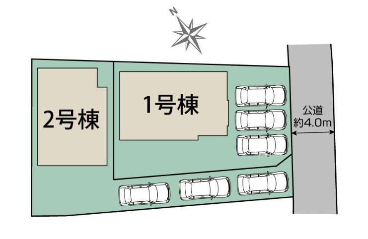 秦野市弥生町新築戸建て　2号棟の区画図|区画図「秦野市弥生町新築戸建て」