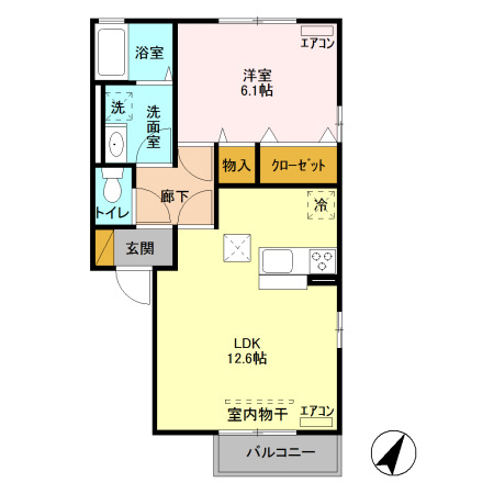 グランジェ　Ⅰの間取り