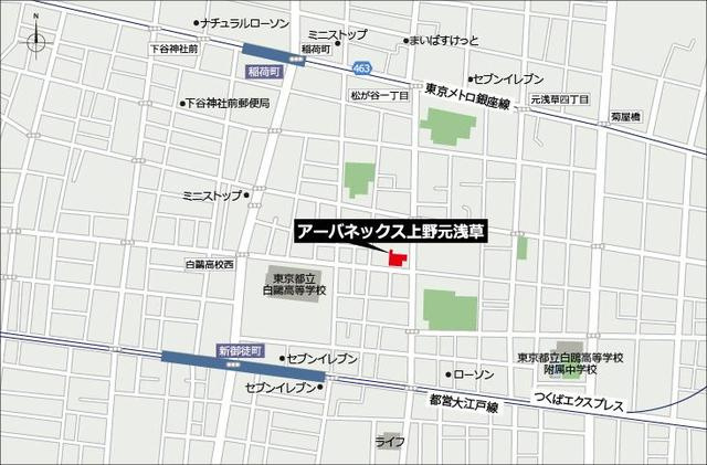 アーバネックス上野元浅草の地図