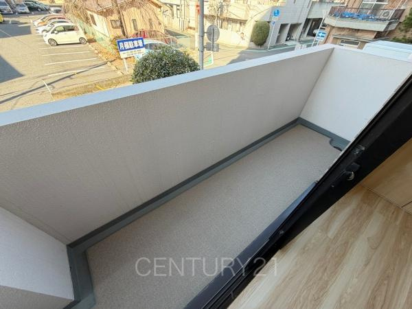 レクセル熊谷のバルコニー|独立バルコニーが２ヶ所あります。