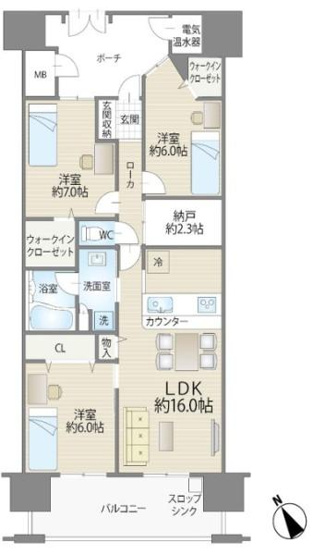 【間取り】 | ディーレスティア堺・光明池 | 専有面積:83.46平米　バルコニー面積:13.40平米　間取り:3LDK！