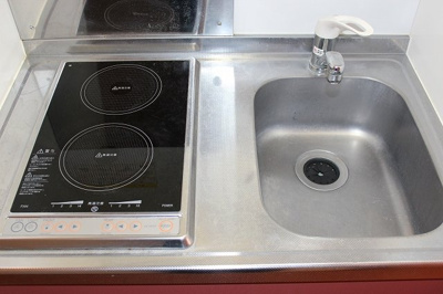 【キッチン】 | レオパレス市原Ｂ | ２口電気コンロ