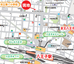 『八王子市マンション』リッツタワー八王子【仲介手数料無料】　八王子市横山町23-4　の地図|～仲介手数料無料☆八王子ひなた不動産～リッツタワー八王子
