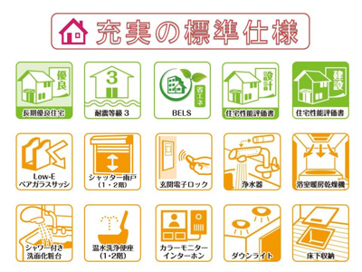 【その他】 | 大和郡山市東岡町の新築一戸建 全３区画 | 長期優良住宅＆耐震等級３・住宅性能評価書を取得、省エネ仕様で快適にお住まいいただけます。
