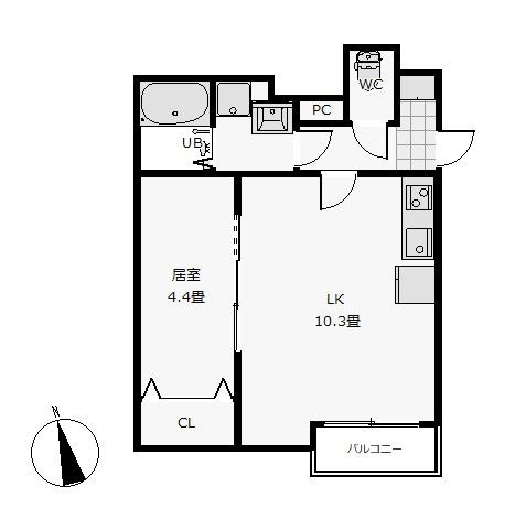 Le Lien Blanc香椎ｌの間取り