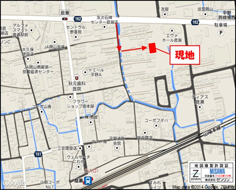 ファミールのざきの地図