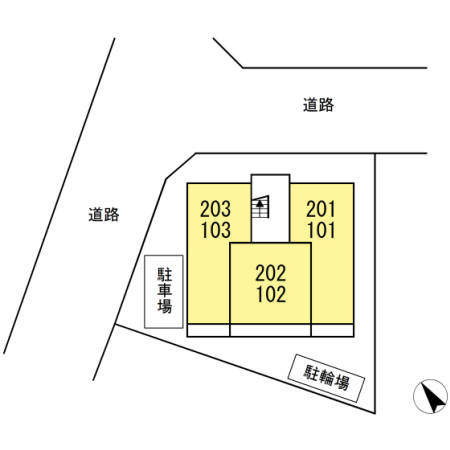 ボンリューヌ池端　　　刈谷市近郊の賃貸はクラスホームの区画図