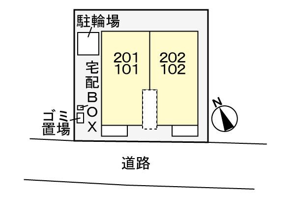 フランメゾンＫの駐車場