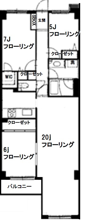 モアクレスト船橋三咲の間取り