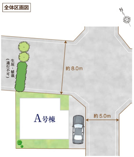 【区画図】 | 【仲介手数料無料！！】府中市四谷3丁目　新築戸建て（全1棟）1号棟　4690万円 | 土地：83.67㎡（25.31坪）