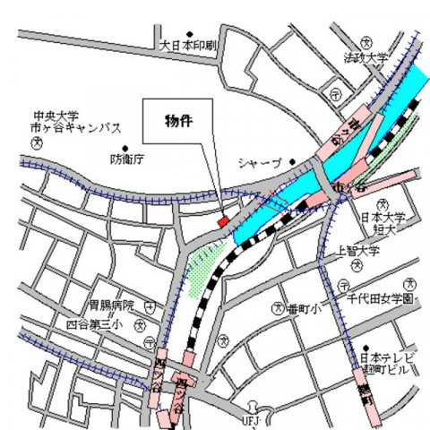 パークキューブ市ヶ谷の地図