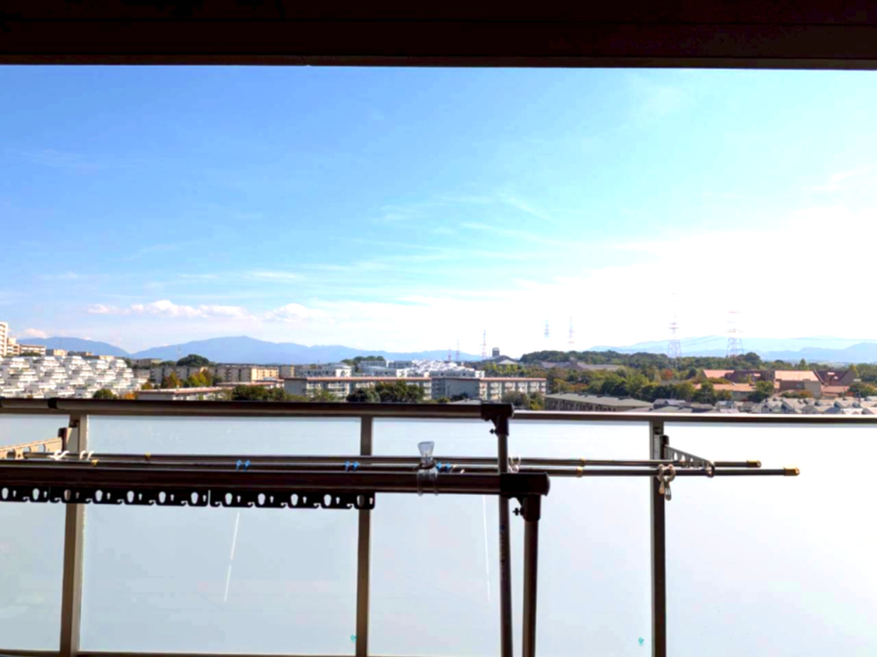 ウエリス光明池 3LDK 10階の展望|明るいベランダです。