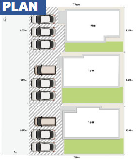 ハートフルタウン宇都宮市東武西川田駅1期　新築一戸建ての区画図