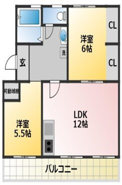 コーポ西栄　　刈谷市近郊の賃貸はクラスホーム刈谷店の間取り