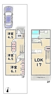 【間取り】 | 右京区龍安寺西ノ川町