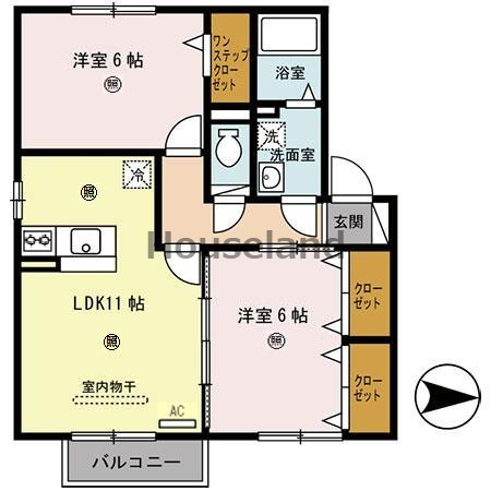 カーザ・エフリール A棟の間取り