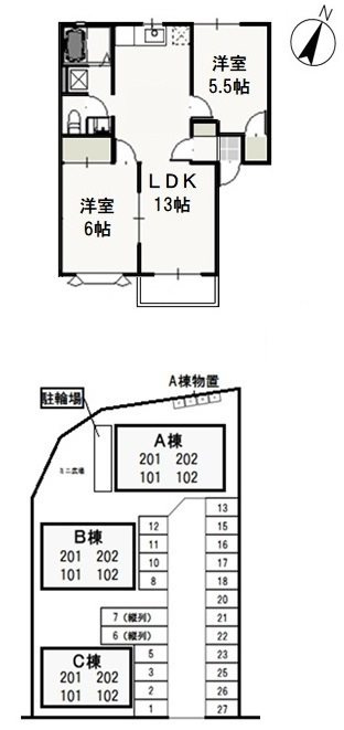 グリーンパーク西辛川Cの間取り