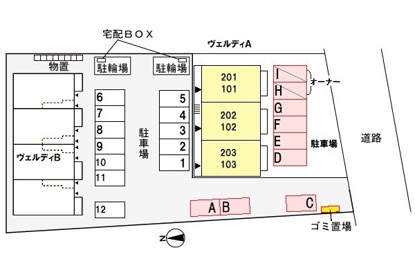 ヴェルディ Aの区画図
