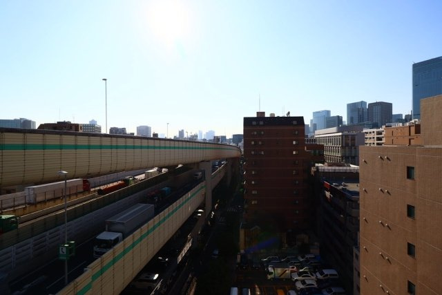 蛎殻町団地の展望