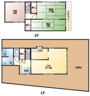 【間取り】 | 松本貸家Ⅱ